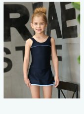 画像12: スクール水着　ワンピース　水着メーカー　OEM水着　濃紺学校水着 女の子 子供用 小学生 中学生 カップセット UPF50+ 裏地付き ネームタグ付き 110〜170サイズまで (12)