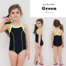 画像15: School水着　メーカー水着　スクール水着 濃紺学校水着 女の子用ワンピース 白パイピング 小学生 中学生 女児 スイミング プール ネイビー (15)