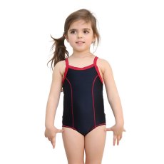 画像16: School水着　メーカー水着　スクール水着 濃紺学校水着 女の子用ワンピース 白パイピング 小学生 中学生 女児 スイミング プール ネイビー (16)