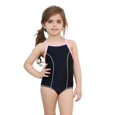 画像17: School水着　メーカー水着　スクール水着 濃紺学校水着 女の子用ワンピース 白パイピング 小学生 中学生 女児 スイミング プール ネイビー (17)