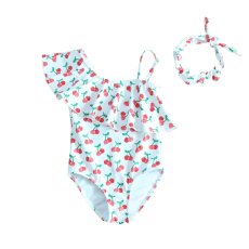 画像11: カチューシャ付き ワンショールター モノキニ KIDS水着 キッズ水着 カチューシャ付き ワンショールター モノキニ ワンピース 子供水着 女の子 水着 体型カバー スポーツウエア トップス 子供 水着 スクール水着 ガールズ 水着 スイムウェア (11)