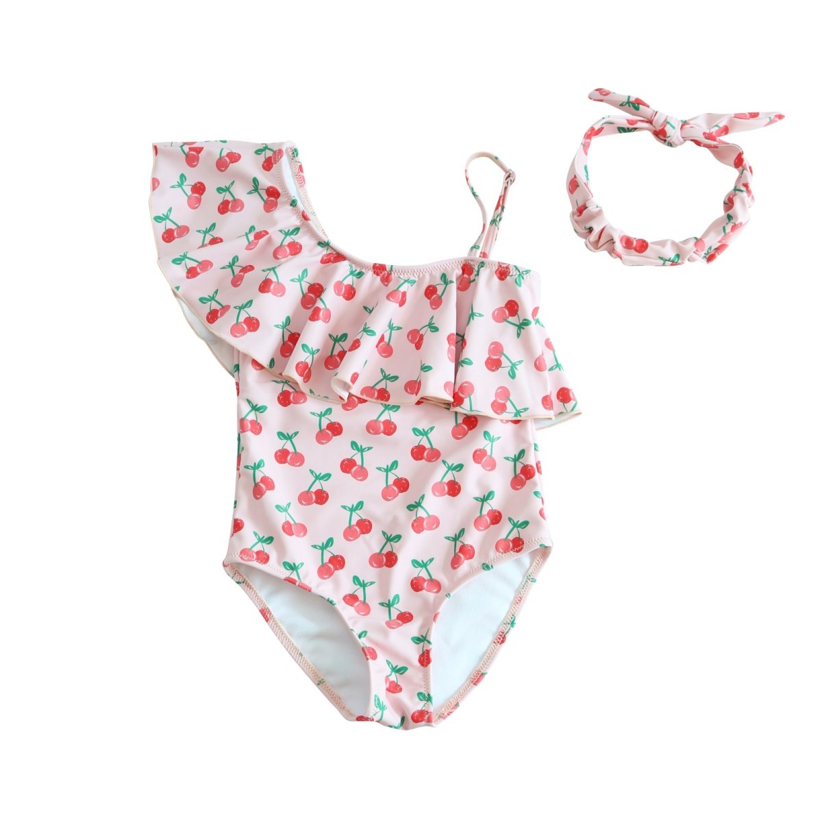 画像10: カチューシャ付き ワンショールター モノキニ KIDS水着 キッズ水着 カチューシャ付き ワンショールター モノキニ ワンピース 子供水着 女の子 水着 体型カバー スポーツウエア トップス 子供 水着 スクール水着 ガールズ 水着 スイムウェア (10)