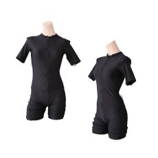 画像12: シンプル9色　半袖ハイウェイストフィットネス水着　フィットネス水着 レディース セパレート 半袖 水着 フィットネス レディース セパレート水着 女性 ラッシュガード かわいい めくれ防止 体型カバー (12)