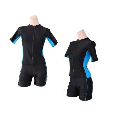 画像18: シンプル9色　半袖ハイウェイストフィットネス水着　フィットネス水着 レディース セパレート 半袖 水着 フィットネス レディース セパレート水着 女性 ラッシュガード かわいい めくれ防止 体型カバー (18)