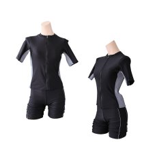 画像8: シンプル9色　半袖ハイウェイストフィットネス水着　フィットネス水着 レディース セパレート 半袖 水着 フィットネス レディース セパレート水着 女性 ラッシュガード かわいい めくれ防止 体型カバー (8)