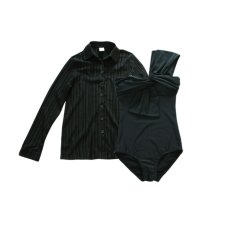 画像26: ワイシャツ ワンショールター モノキニ 2点セット水着 レディース 体型カバー 可愛い 2点セット セクシー 大人 韓国 無地 ビーチウェア 肌守り おしゃれ 海水浴場リゾート 温泉 旅行 (26)