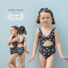 画像10: カチューシャ付き 子供（小）水着 女の子 ワンピース キッズ リボン 子ども用水着 ワンピース 水泳 スイムウェア ウェアキッズ スイムウェア 旅行温泉 紫外線対策 5サイズ (10)