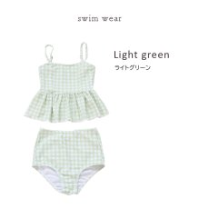 画像20: KIDSキャミソール ハイウェストセット水着　キッズ 水着 女の子 ワンピース水着 ガールズ 女児 小学生 子供用 UVカット かわいい 温泉 夏 旅行 (20)