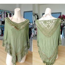 画像4: 体型カバーウェア ニット編み物ウェア　レディース チョッキ 透かし編み 刺繍 トップス レトロ ノースリーブ ゆったり 体型カバー 通気 コットン 花柄 おしゃれ 大人 重ね着 アウター カジュアル (4)