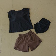 画像13: インナー付きTシャツとショーツとショットパンツの３点セット水着　レディース 体型カバー 3点セット 半袖シャツラッシュガード ショートパンツ セパレート 3way (13)