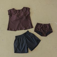 画像19: インナー付きTシャツとショーツとショットパンツの３点セット水着　レディース 体型カバー 3点セット 半袖シャツラッシュガード ショートパンツ セパレート 3way (19)