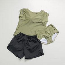 画像15: インナー付きTシャツとショーツとショットパンツの３点セット水着　レディース 体型カバー 3点セット 半袖シャツラッシュガード ショートパンツ セパレート 3way (15)