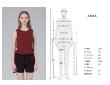 画像9: インナーカップつきタンキニとショーツとショットパンツ付3点セットタンキニ水着　レディース 体型カバー UPF50+ タンクトップ ショーツ ショートパンツ 3点セット レイヤード風 (9)