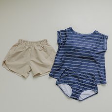画像24: インナー付きTシャツとショーツとショットパンツの３点セット水着　レディース 体型カバー 3点セット 半袖シャツラッシュガード ショートパンツ セパレート 3way (24)