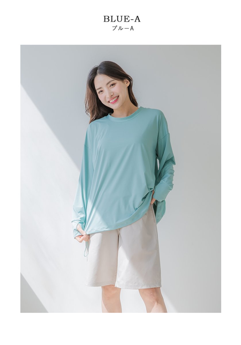 画像19: トップスとショーツとカバーアップロングTと布帛パンツ４点セット水着 タンキニ水着 レディース 体型カバー 長袖シャツ ラッシュガード ハーフパンツ 4点セットビキニ (19)