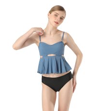画像9: トップス　ショーツ　ショットパンツの水着３点セット レディース　2way セパレート ストラップ スイムドレス ホルターネック スカート セクシー 大人水着 ビーチ プール リゾート (9)