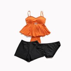 画像20: トップス　ショーツ　ショットパンツの水着３点セット レディース　2way セパレート ストラップ スイムドレス ホルターネック スカート セクシー 大人水着 ビーチ プール リゾート (20)