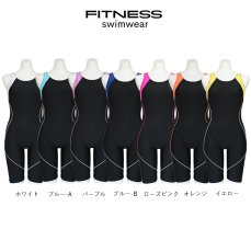 画像2: 競泳練習用水着 レディース フラントシーマ工程　スタイリッシュで機能的な一体型フィットネス水着 競泳からフィットネススイミング、アクアビクスまで幅広い用途に対応する実用的な水着　スイムキャップ付き (2)