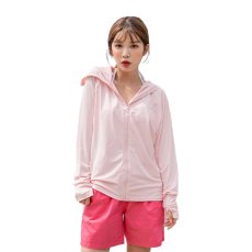 画像26: 新色増やし　ハイネック ハット付き UVカット ヒンヤリ 特殊素材 ラッシュガード UVカット パーカー レディース ミドル丈 涼しい 冷感 トップス 日焼け止め ラッシュガード 水着 軽量 速乾 通気性 つば ジップ 日焼け防止 体型カバー 長袖 (26)