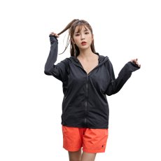 画像27: 新色増やし　ハイネック ハット付き UVカット ヒンヤリ 特殊素材 ラッシュガード UVカット パーカー レディース ミドル丈 涼しい 冷感 トップス 日焼け止め ラッシュガード 水着 軽量 速乾 通気性 つば ジップ 日焼け防止 体型カバー 長袖 (27)