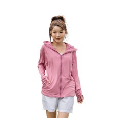画像32: 新色増やし　ハイネック ハット付き UVカット ヒンヤリ 特殊素材 ラッシュガード UVカット パーカー レディース ミドル丈 涼しい 冷感 トップス 日焼け止め ラッシュガード 水着 軽量 速乾 通気性 つば ジップ 日焼け防止 体型カバー 長袖 (32)