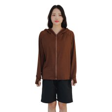 画像24: 新色増やし　ハイネック ハット付き UVカット ヒンヤリ 特殊素材 ラッシュガード UVカット パーカー レディース ミドル丈 涼しい 冷感 トップス 日焼け止め ラッシュガード 水着 軽量 速乾 通気性 つば ジップ 日焼け防止 体型カバー 長袖 (24)