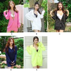 画像7: レディース　虫よけ冷感ラッシュガード UVカットパーカー　蚊よけウェア　大きいサイズUVwear　アメリカー技術虫よけ　米軍も仕様　安全安心ウェア　 (7)