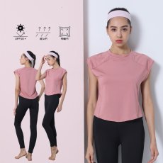 画像23: ヨガウェア　Tシャツ　ヨガウェア 超軽量　ストレッチタイプ トップス レディース　ランニングウェア ゆったりシャツ トレーニングウェア フィットネスウェア ジムウェア (23)