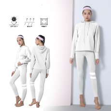画像28: ロングヨガ単品パーカー　スポーツウェア ヨガウェア トップス レディース 長袖 ヨガシャツ ハイネック ジャケット フルジップ パーカー ジップアップ フィットネス トレーニング おしゃれ ロングスリーブ (28)