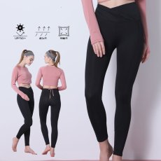 画像25: ヨガレギンス　ガパンツ レディース Skin シリーズ ヨガレギンス レディース ヨガウェア スポーツタイツ 9分丈 コットン 美尻 吸汗速乾 ハイウエスト トレーニング (25)