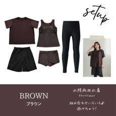 画像10: 体系カバー水着５点セット　Tシャツ　布帛サーフパンツ　レギンス　タンキニ上下セット運動服　ヨガ　スポーツウェア レディース ラッシュガード 上下セット 体型カバー セパレート タンキニ 長袖 5点セット 半袖  レギンス uvカット upf50+ プール 海 水陸両用 無地シンプル色展開　 (10)