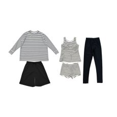 画像10: ロング袖Tシャツ　膝までロングショットパンツ　タンキニトップス　四角ショーツ　レギンス　５点セット水着 タンキニ水着 レディース 体型カバー 長袖シャツ ラッシュガード ハーフパンツ セット水着カバーアップ　 (10)
