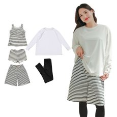 画像27: ロング袖Tシャツ　膝までロングショットパンツ　タンキニトップス　四角ショーツ　レギンス　５点セット水着 タンキニ水着 レディース 体型カバー 長袖シャツ ラッシュガード ハーフパンツ セット水着カバーアップ　 (27)