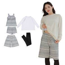 画像22: ロング袖Tシャツ　膝までロングショットパンツ　タンキニトップス　四角ショーツ　レギンス　５点セット水着 タンキニ水着 レディース 体型カバー 長袖シャツ ラッシュガード ハーフパンツ セット水着カバーアップ　 (22)