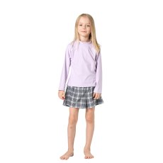 画像15: キッズ水着 セパレート 女の子 2点セット インナー付きショートパンツ インナー付きTシャツ 半袖 長袖 UVカット SPF50＋ かわいい おしゃれ 小学生　中学生　高校生 (15)