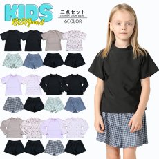 画像6: キッズ水着 セパレート 女の子 2点セット インナー付きショートパンツ インナー付きTシャツ 半袖 長袖 UVカット SPF50＋ かわいい おしゃれ 小学生　中学生　高校生 (6)