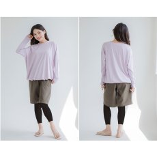 画像31: 体系カバー水着５点セット　Tシャツ　布帛サーフパンツ　レギンス　タンキニ上下セット運動服　ヨガ　スポーツウェア レディース ラッシュガード 上下セット 体型カバー セパレート タンキニ 長袖 レギンス uvカット upf50+ プール 海 水陸両用 無地シンプル色展開　 (31)