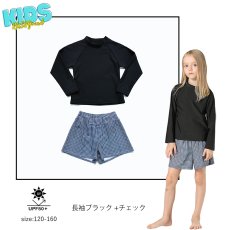画像25: キッズ水着 セパレート 女の子 2点セット インナー付きショートパンツ インナー付きTシャツ 半袖 長袖 UVカット SPF50＋ かわいい おしゃれ 小学生　中学生　高校生 (25)