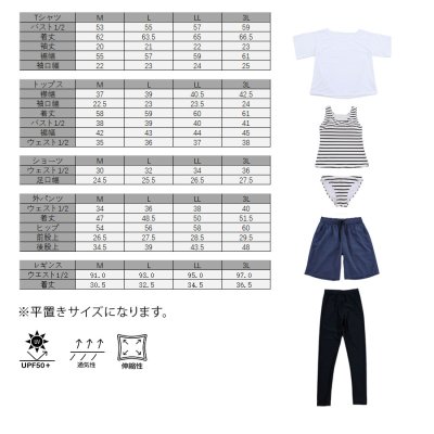 画像1: 体系カバー水着５点セット　Tシャツ　布帛サーフパンツ　レギンス　タンキニ上下セット運動服　ヨガ　スポーツウェア レディース セパレート タンキニ 半袖 5点セット  uvカット upf50+ プール 海 水陸両用 無地シンプル色展開　