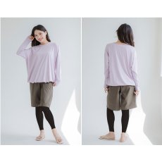 画像40: 体系カバー水着５点セット　Tシャツ　布帛サーフパンツ　レギンス　タンキニ上下セット運動服　ヨガ　スポーツウェア レディース ラッシュガード 上下セット 体型カバー セパレート タンキニ 長袖 レギンス uvカット upf50+ プール 海 水陸両用 無地シンプル色展開　 (40)