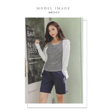 画像16: ラッシュガード　布帛ショットパンツ　タンキニ上下セット　レギンス　水着5点セット　体型カバー セパレート タンキニ 長袖 5点セット フード付き パーカー レギンス uvカットupf50+ プール 海 海水浴 サウナ　ヨガウェア (16)