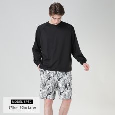 画像3: 膝まで布帛メンズパンツ　水が溜まらない　メッシュインナー付き　布帛速乾素材　ポケット付き　ウェスト調整紐　膝まで長さ　男用水着パンツ　ランニング　無地シンプル　プリント柄 (3)