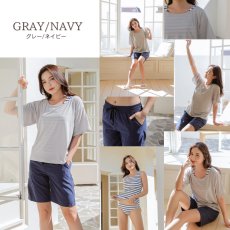 画像31: 体系カバー水着５点セット　Tシャツ　布帛サーフパンツ　レギンス　タンキニ上下セット運動服　ヨガ　スポーツウェア レディース セパレート タンキニ 半袖 5点セット  uvカット upf50+ プール 海 水陸両用 無地シンプル色展開　 (31)