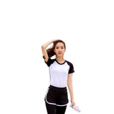 画像16: ヨガ2点セット ヨガウェア 上下セット レディース 体型カバー 半袖 Tシャツ ハイウエスト ヨガパンツ レギンス ピラティス トレーニング ジム スポーツウェア 吸汗速乾 伸縮通気 (16)