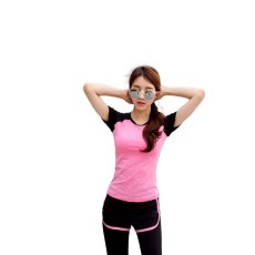 画像19: ヨガ2点セット ヨガウェア 上下セット レディース 体型カバー 半袖 Tシャツ ハイウエスト ヨガパンツ レギンス ピラティス トレーニング ジム スポーツウェア 吸汗速乾 伸縮通気 (19)