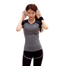 画像18: ヨガ2点セット ヨガウェア 上下セット レディース 体型カバー 半袖 Tシャツ ハイウエスト ヨガパンツ レギンス ピラティス トレーニング ジム スポーツウェア 吸汗速乾 伸縮通気 (18)