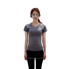 画像17: ヨガスポーツウェア セット　ヨガ2点セット ヨガウェア 上下セット レディース 体型カバー 半袖 Tシャツ ハイウエスト ヨガパンツ レギンス ピラティス トレーニング ジム スポーツウェア 吸汗速乾  (17)