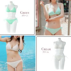 画像7: 12カラーBIKINIビキニセット ホルターネック 水着 セクシー ビキニ 3サイズ S〜L 上下セット レディース  カップ付き 紐ビキニ 定番ビキニ　シンプル水着 (7)
