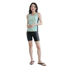 画像16: タンク 前ファスナー　レディース フィットネス セパレート 体型カバー フィットネス水着 水着スイムウェア めくれ防止 ビキニ 女の子 タンキニ インナー 競泳水着  (16)