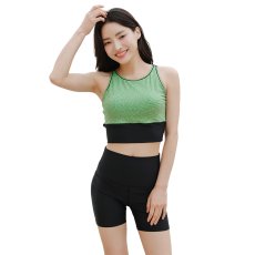 画像10: タンクトップ　ハイウェスト レディース フィットネス セパレート 体型カバー フィットネス水着 水着スイムウェア めくれ防止 ビキニ 女の子 タンキニ インナー 競泳水着 スイムキャップ フィットネス水着 (10)